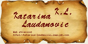 Katarina Laudanović vizit kartica